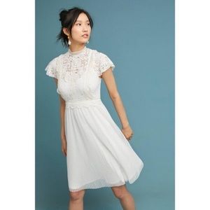 Anthropologie Off-white Lace Dress